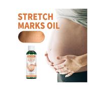 Pregnancy & Postpartum Stretch Mark Prevention Massage Oil - Nourishing Almond, Coconut & Cocoa Butter Formula for Skin Elasticity, Deep Hydration, an
