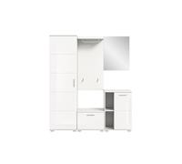 Prego ensemble d'armoires de rangement 5 parties brillant blanc, blanc.