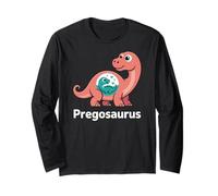 Pregosaurus, Pregnant Dinosaur, Baby Pregnancy Announcement Manche Longue