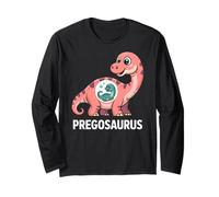 Pregosaurus, Pregnant Dinosaur, Baby Pregnancy Announcement Manche Longue