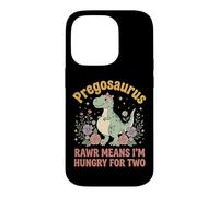 Pregosaurus Rawr Means I'm Hungry for Two Coque pour iPhone 14 Pro