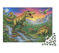 Préhistoire Puzzle 1000 Pièces Adulte sans Poussière, Jeu De Puzzle À Assembler Soi-même Tyrannosaureultra Difficult Puzzle pour Un Jeu De Puzzle De Fête, Le Meilleur Cade