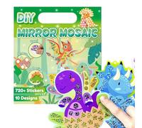 Prehistoric Decal - Jurassic Portrait for Instructing | Reflective Glass Effect with Adhesive Reptile Graphics, Creative Artistic Supplies for Decorating, Creating, Sticking and Bonding