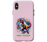 Prehistoric Raptor Retro Pop Art Cosmic Dinosaur Energy Coque pour iPhone X/XS