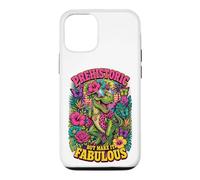 Préhistorique mais Rendez-Le Fabuleux Dino Diva Retro Floral Trex Coque pour iPhone 12/12 Pro