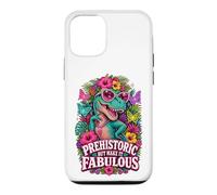 Préhistorique mais Rendez-Le Fabuleux Dino Diva Retro Floral Trex Coque pour iPhone 12/12 Pro