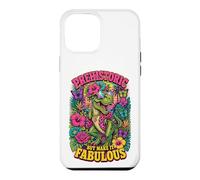 Préhistorique mais Rendez-Le Fabuleux Dino Diva Retro Floral Trex Coque pour iPhone 12 Pro Max