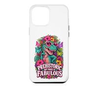 Préhistorique mais Rendez-Le Fabuleux Dino Diva Retro Floral Trex Coque pour iPhone 12 Pro Max