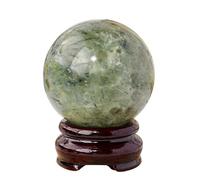 Prehnite Quartz Ball Hand Carved Crystal Altar Devotional Focus Spiritual Cleansing Gift Men Women,50~55mm