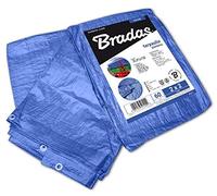 Preis-Zone Bradas 2731 Bâche Industrielle en Tissu 1,5 x 8 m 60 g/m² Bâche de Protection en Bois avec œillets Pratiques en Aluminium