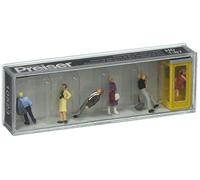 Preiser 1/87 Ème - PR10523 - Modélisme Ferroviaire - Personnes Devant la Cabine Tel.
