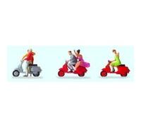 PREISER 1/87 ÈME - PR10607 - MODÉLISME FERROVIAIRE - PERSONNAGES SUR VESPA G