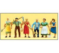 PREISER 10040 Échelle HO Travailleurs De La Ferme Avec Outils