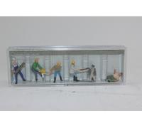 Preiser 10042 Garde Forestier Travailleurs 6 Figurines Forêt H0 1:87 Neuf ' Ovp