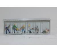 Preiser 10042 Garde Forestier Travailleurs 6 Figurines Forêt H0 1:87 Neuf ' Ovp