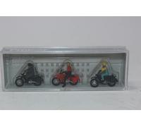 Preiser 10081 Motard Sur Hercules 3 Figurines Et 3 Motos 1:87 H0 Neuf OVP
