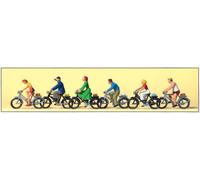 PREISER 10091 Échelle HO Cyclistes (Le Set Comprend 6 Figurines)