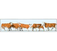 Pack De Figurines De Vaches Brunes Tachetées HO NEUF