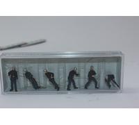 Preiser 10233 Pompiers 6 Figurines H0 1:87 Neuf Dans L'OVP