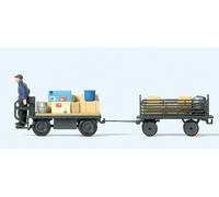 Preiser 10256 Chariot Électrique Avec Conducteur Pack De Figurines DB HO NEUF