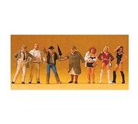 Preiser 10346 Spectators Night People Package(7) HO Model Figure G