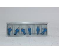 Preiser 10373 Bleu Monteurs 6 Figurines H0 1:87 Neuf Dans L'OVP
