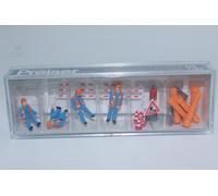Preiser 10445 Ouvrier De Canalisation Barricade 4 Figurines NEU OVP 1:87 H0