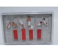 Preiser 10801 Saunagänger 6 Figurines 4 Chaises Longues Sauna 1:87 H0 Neuf OVP