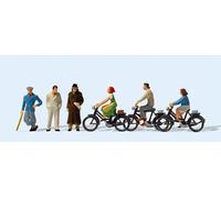 Preiser 12484 Pack De Personnages Pour Passants Et Cyclistes HO NEU