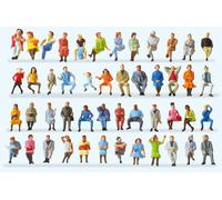 Preiser 14418 Passagers Assis Grande Boîte Avec 48 Figurines HO NEU