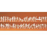 Preiser 16329 Pompiers 42 Figurines Non Peintes HO NEU