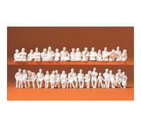 Preiser 16349 - Passagers Assis Pour Bus Et Train, Non Peints, 36 Pièces Neuf