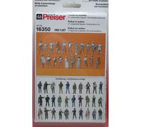 Preiser 16350 Police En Mission 21 Figurines Miniatures Non Peintes HO Neuf H0