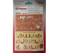 Preiser 16361 Lot De Figurines Miniatures Non Peintes HO H0 + Accessoires NEU
