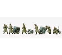 Preiser 16592 - Reich Allemand 1939-1945 Fantassins/Chariots Hiver (6) Kit -T