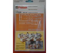 Preiser 17220 Kit De Vaisselle Et De Plats HO 1:87 NEUF