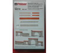 Preiser 18218 Couvertures De Mur En Tuiles Et En Pierre Naturelle Kit HO NEUF