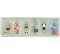 PREISER 3 cyclistes en vêtements de sport - HO 1/87 - PREISER 10644