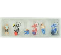 PREISER 3 cyclistes faisant une pause - HO 1/87 - PREISER 10659