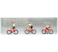 PREISER 3x cyclistes maillot blanc - HO 1/87 - PREISER 25005