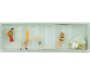 PREISER 5 personnages à la plage - HO 1/87 - PREISER 10694