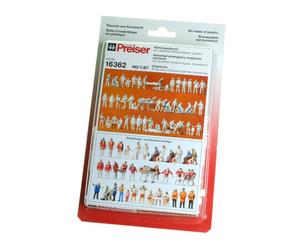 PREISER 50x figurines secouristes à peindre - HO 1/87 - PREISER 16362