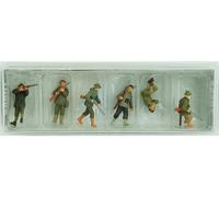 PREISER 6 chasseurs et leur fusil - HO 1/87 - PREISER 10552