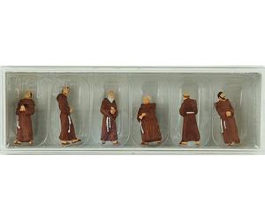 PREISER 6 moines franciscains - HO 1/87 - PREISER 10198