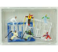 Preiser 10313 Équipe de Ski Alpin Skieurs Hiver Figurines 1:87 H0 Neuf Dans Ovp