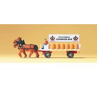 PREISER 79478 Échelle N Chariot De Transport De Bière Traîné Par Des Chevaux