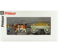PREISER Charette de foin et personnage - HO 1/87 - PREISER 30474