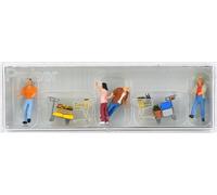 PREISER Clients avec caddies - HO 1/87 - PREISER 10722