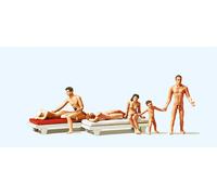 Preiser H0 10439 Lot de Figurines Couples Au Plage Nudiste 1:87