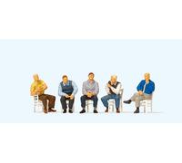 Preiser H0 10579 Lot de Figurines Assis Hommes en Attente De 1:87